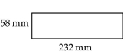 Find the area of the rectangle. -  A) 580 sq mm B) 13,456 sq mm C) 13,466 sq mm D) 13,446 sq mm