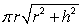 The surface area of a cone with height and radius (of its top)  is given by . If the radius of the top is held constant, the surface area is proportional to:       A)    B)    C)    D) None of the above.