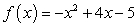 Which of the following statements is NOT correct for the function ?   A) The function is a quadratic function.   B) The graph of is open downward.   C) The vertex of the graph of is .     D) The function has 2 distinct real zeros.  