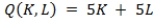 MRTS<sub>LK</sub> decreases as the firm substitutes labor for capital along the isoquant for all production functions below EXCEPT: A)    . B)    . C)    . D)    .