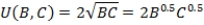 Suppose that Bella's utility function from bananas (B)  and chocolate (C)  is   . Her budget is $15, and the price of chocolate is $3. If Bella's budget increases to $20, then bananas are ____ for Bella. A)  a normal good B)  an inferior good C)  a Giffen good D)  a superior good 