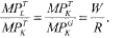 <strong>In the golf club industry, the marginal product of labor and capital are given as   and   ) In the tennis racket industry, the marginal product of labor and capital are given as   And   ) The price of labor is W and of capital is R. An efficient allocation of labor and capital across the golf club and tennis racket industries requires the following condition:</strong> A)   B)   C)   D)   <div style=padding-top: 35px> 