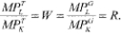 <strong>In the golf club industry, the marginal product of labor and capital are given as   and   ) In the tennis racket industry, the marginal product of labor and capital are given as   And   ) The price of labor is W and of capital is R. An efficient allocation of labor and capital across the golf club and tennis racket industries requires the following condition:</strong> A)   B)   C)   D)   <div style=padding-top: 35px> 