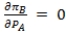 In a Bertrand competition, with differentiated goods in a market structure of two firms, firm A's first-order condition can be expressed as: A)    . B)    . C)    . D)    .