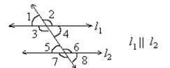 Identify angles 6 and 7 as alternate interior, alternate exterior, corresponding, or vertical.   A) Corresponding B) Vertical C) Alternate interior D) Alternate exterior