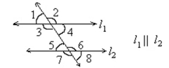 Identify angles 4 and 5 as alternate interior, alternate exterior, corresponding, or vertical.   A) Alternate exterior B) Alternate interior C) Corresponding D) Vertical