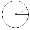 Find the circumference and area of the circle if r = 16 inches.    