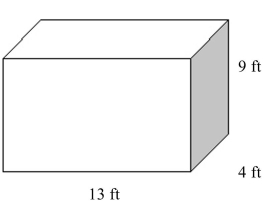 Find the volume of the rectangular solid.   A)    B)    C)    D)   