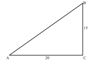 Use the given right triangle to find sin A.   A)    B)    C)    D)   