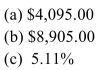 <strong>Find (a)the discount, (b)the amount of money received, and (c)the true interest rate. P = $13,000, r = 3.5%, t = 9 years</strong> A)   B)   C)   D)   <div style=padding-top: 35px> 