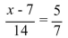 Solve the proportion.  