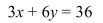 Find the coordinates of the x-intercept.   A) (12, 0)  B) (0, 12)  C) (0, 6)  D) (6, 0) 
