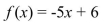 Graph the linear function.   A)    B)    C)    D)   
