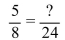 Change the fraction to an equivalent fraction with the given denominator.  