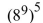 Simplify and write the answer in exponential notation using positive exponents.  