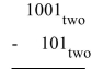 Subtract.   A)    o B)    C)    D)   