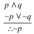 Use a truth table to determine whether the argument is valid.  