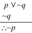 Determine whether the following argument is valid, using the given forms of valid arguments and fallacies.   A) Invalid B) Valid