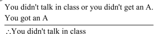 Write the argument in symbols; then decide whether the argument is valid by using the common forms of valid Arguments and fallacies.   A)    B)    C)    D)   