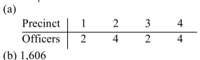 <strong>Twelve new police officers are to be assigned to four precincts. The populations of the precincts are Shown below. (a)Use Webster's method to determine how many of the 12 new officers each Precinct should receive and (b)write the modified divisor used (answers may vary). Round the Divisor to the nearest whole number, if necessary. </strong> A) B) C) D)