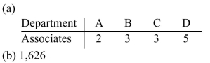 <strong>A department store is hiring 13 new sales associates and needs to assign them to four departments According to the volume of sales in dollars. The daily sales in dollars are given below. (a)Use the Huntington-Hill method to decide how many associates each department should receive and (b)write the (standard or modified)divisor used (answers may vary). Round divisor to the nearest Whole number. </strong> A) B) C) D)