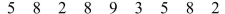 Find the mode.   A) 5.6 B) 5 C) No mode D) 8