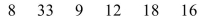 Find the variance.   A) 391.6 B) 84.4 C) 9.19 D) 70.33
