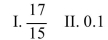 Which of the numbers that follow could represent a probability?   A) both I and II B) neither C) only II D) only I