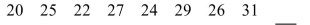 Use inductive reasoning to find a pattern, and then make a reasonable conjecture for the next number in the Sequence.   A) 34 B) 36 C) 26 D) 28