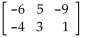 Determine the size of the matrix. -  A)  6 B)  3 × 2 C)  2 × 3 D)  3