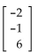 Determine the size of the matrix. -  A)  1 B)  3 C)  1 × 3 D)  3 × 1