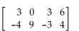 Determine the size of the matrix. -  A)  4 × 2 B)  2 × 3 C)  2 × 4 D)  3 × 2