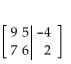 Write the augmented matrix for the system. -  A)    B)    C)    D)   
