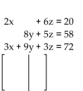Write the augmented matrix for the system. -  A)    B)    C)    D)   