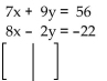 Write the augmented matrix for the system. -  A)    B)    C)    D)   
