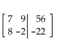 Write the augmented matrix for the system. -  A)    B)    C)    D)   