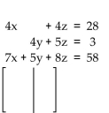 Write the augmented matrix for the system. -  A)    B)    C)    D)   