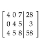 Write the augmented matrix for the system. -  A)    B)    C)    D)   