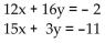 Write a system of equations associated with the augmented matrix. Do not try to solve. -  A)    B)    C)    D)   
