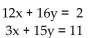Write a system of equations associated with the augmented matrix. Do not try to solve. -  A)    B)    C)    D)   