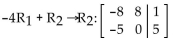 Perform the indicated row operation on the given augmented matrix. -  A)    B)    C)    D)   