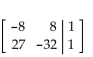 Perform the indicated row operation on the given augmented matrix. -  A)    B)    C)    D)   