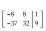 Perform the indicated row operation on the given augmented matrix. -  A)    B)    C)    D)   