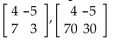 Determine the row operation that was used on the first matrix to obtain the second matrix. - 