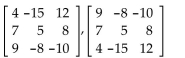 Determine the row operation that was used on the first matrix to obtain the second matrix. - 