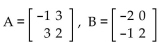Given matrices A and B, find the indicated matrix if possible. -  Find AB. A)    B)    C)    D)   