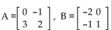 Given matrices A and B, find the indicated matrix if possible. -  Find AB. A)    B)    C)    D)   