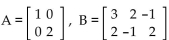 Given matrices A and B, find the indicated matrix if possible. -  Find AB. A)  AB is not defined. B)    C)    D)   
