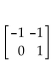 Find the indicated power of the matrix A. -  . A)    B)    C)    D)   