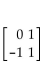 Find the indicated power of the matrix A. -  . A)    B)    C)    D)   